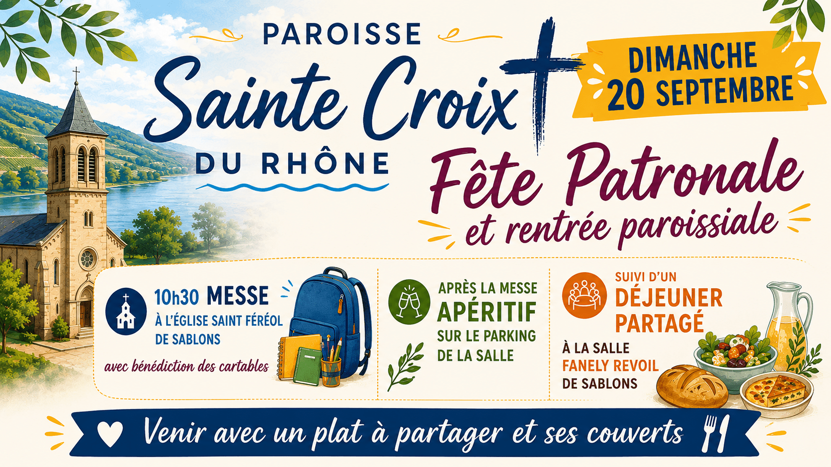 You are currently viewing Dimanche 20 septembre : Fête Patronale et rentrée paroissiale